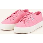 Pinke SUPERGA Low Sneaker aus Textil für Damen Größe 37 