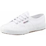 Reduzierte Weiße SUPERGA Low Sneaker mit Schnürsenkel aus Leder leicht für Herren Größe 39,5 