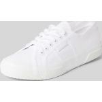 Weiße SUPERGA Low Sneaker aus Textil für Damen Größe 37 