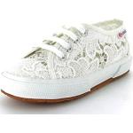 Weiße SUPERGA 2750 Low Sneaker aus Leder für Kinder Größe 25 