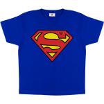 Royalblaue Kurzärmelige Superman Kinder T-Shirts aus Baumwolle für Mädchen Größe 128 