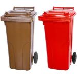 Reduzierte Rote Mülltonnen 101l - 200l aus HDPE 
