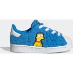Weiße adidas Superstar Die Simpsons Marge Simpson Kindersneaker & Kinderturnschuhe mit Schnürsenkel in Normalweite aus Textil Größe 22 
