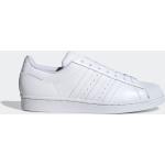 Weiße adidas Superstar Lederschuhe & Kunstlederschuhe mit Schnürsenkel aus Leder für Herren Größe 36 