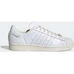 Weiße adidas Superstar Lederschuhe & Kunstlederschuhe mit Schnürsenkel in Normalweite aus Leder für Herren Größe 43,5 