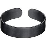 Schwarze Knuckle Ringe matt aus Edelstahl personalisiert für Herren zum Muttertag 