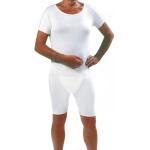 Weiße Kurzärmelige Suprima Kurzarm-Unterhemden mit Reißverschluss aus Baumwolle Größe M 