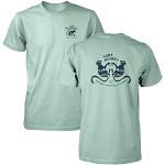 Mintgrüne Gepunktete T-Shirts aus Baumwolle für Herren Größe XL 