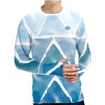 Surf Shirt Herren UV Schutz Langarm Rashguard Sonnenschutz UPF 50+ Sport Shirt Männer Blau L