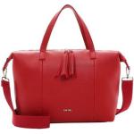 Reduzierte Rote Suri Frey Lederhandtaschen mit Reißverschluss aus Kunststoff mit Innentaschen für Damen 