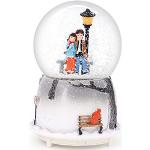 Reduzierte Romantische Schneekugeln mit Spieluhr personalisiert 