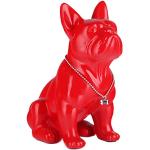 Rote Moderne 31 cm Dekohunde mit Halloween-Motiv aus Kunstharz zum Muttertag 