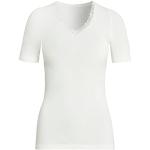 Weiße Kurzärmelige Susa Kurzarm-Unterhemden mit Knopf aus Polyamid maschinenwaschbar für Damen Größe S 