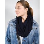 Dunkelblaue Nachhaltige Schlauchschals & Loop-Schals aus Wolle für Damen Einheitsgröße für den für den Winter 