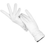 Weiße Winterhandschuhe aus Leder für Herren Größe 8.5 für den für den Winter 