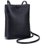 Schwarze Kleine Handtaschen aus Leder mit Handyfach für Herren mini 