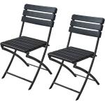 Reduzierte Schwarze Moderne Adirondack Chairs aus Polyrattan Outdoor Breite 0-50cm, Höhe 50-100cm, Tiefe 50-100cm 2-teilig 