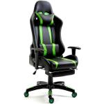 Reduzierte Schwarze Gaming Stühle & Gaming Chairs aus Leder höhenverstellbar 