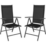 Schwarze Gartenstühle Metall aus Polyrattan Breite 0-50cm, Höhe 50-100cm, Tiefe 0-50cm 2-teilig 