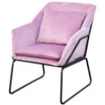 Pinke Moderne Relaxsessel aus Samt gepolstert Breite 50-100cm, Höhe 50-100cm, Tiefe 50-100cm 