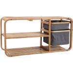 Graue Schuhbänke & Sitzbänke Flur aus Bambus mit Schublade Breite 50-100cm, Höhe 0-50cm, Tiefe 0-50cm 
