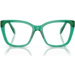 Grüne Swarovski Vollrand Brillen aus Kunststoff für Herren 