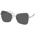 Graue Swarovski Cateye Sonnenbrillen aus Metall für Damen 