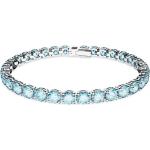 Silberne Swarovski Edelstein Armbänder aus Kristall mit Aquamarin für Damen 
