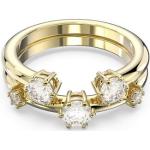Goldene Swarovski Vergoldete Ringe aus Kristall für Damen Größe 55 