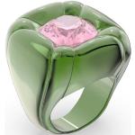 Reduzierte Rosa Elegante Swarovski Cocktailringe glänzend aus Kristall für Damen Größe 50 