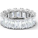 Reduzierte Silberne Swarovski Damenringe aus Kristall Größe 58 