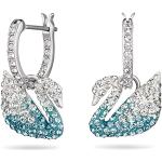 Reduzierte Blaue Elegante Swarovski Ohrhänger aus Kristall für Damen 