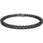 Reduzierte Schwarze Elegante Swarovski Tennisarmbänder aus Kristall für Damen 