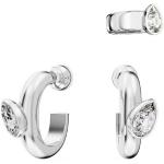 Reduzierte Silberne Elegante Swarovski Ear Cuffs & Ohrklemmen glänzend aus Kristall für Damen 3-teilig Weihnachten 
