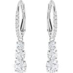Reduzierte Weiße Elegante Swarovski Ohrhänger aus Kristall für Damen zum Valentinstag 