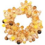 Reduzierte Senfgelbe Swarovski Perlenarmbänder aus Kristall mit Echte Perle für Damen 