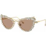 Goldene Swarovski Metallsonnenbrillen für Damen 