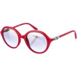 Reduzierte Rote Swarovski Ovale Ovale Sonnenbrillen für Damen 