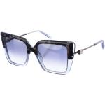 Reduzierte Weiße Swarovski Ovale Ovale Sonnenbrillen aus Metall für Damen 