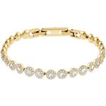 Goldene Elegante Swarovski Tennisarmbänder glänzend aus Kristall für Damen zum Valentinstag 