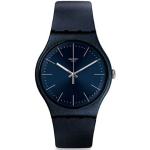 Royalblaue Swatch Kunststoffarmbanduhren mit Kunststoff-Uhrenglas für Herren 