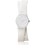 Weiße Swatch Quarz Damenarmbanduhren aus Silikon mit Silikonarmband 