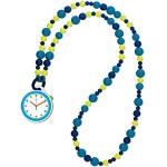 Blaue 3 Bar wasserdichte Swatch Quarz Kunststoffarmbanduhren mit Digital-Zifferblatt mit Kunststoff-Uhrenglas mit Kunststoffarmband für Damen 