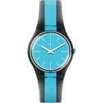 Blaue 3 Bar wasserdichte Swatch Quarz Kunststoffarmbanduhren mit Digital-Zifferblatt mit Kunststoff-Uhrenglas für Herren 