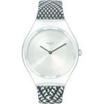 Swatch Irony Runde Armbanduhren aus Textil mit Mineralglas-Uhrenglas 