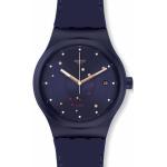 Schweizer Swatch Runde Automatik Herrenarmbanduhren aus Silikon mit Kunststoff-Uhrenglas mit Silikonarmband 