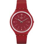 Swatch Skin Runde Armbanduhren aus Acrylglas mit Kunststoff-Uhrenglas mit Silikonarmband 