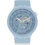 Blaue Swatch Keramikarmbanduhren mit Kunststoff-Uhrenglas mit Keramikarmband für Herren 