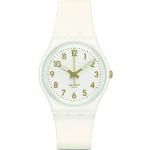 Weiße Swatch Kunststoffarmbanduhren mit Kunststoff-Uhrenglas für Herren 