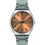 Silberne Swatch Kunststoffarmbanduhren mit Kunststoff-Uhrenglas für Herren 